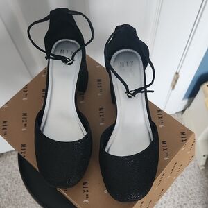 Mix No. 6 Black Sparkle Heels